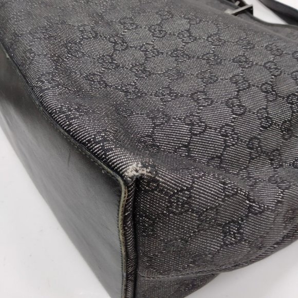 Auth Gucci Hand Bag Black Canvas #43612G10 - Picture 5 of 9